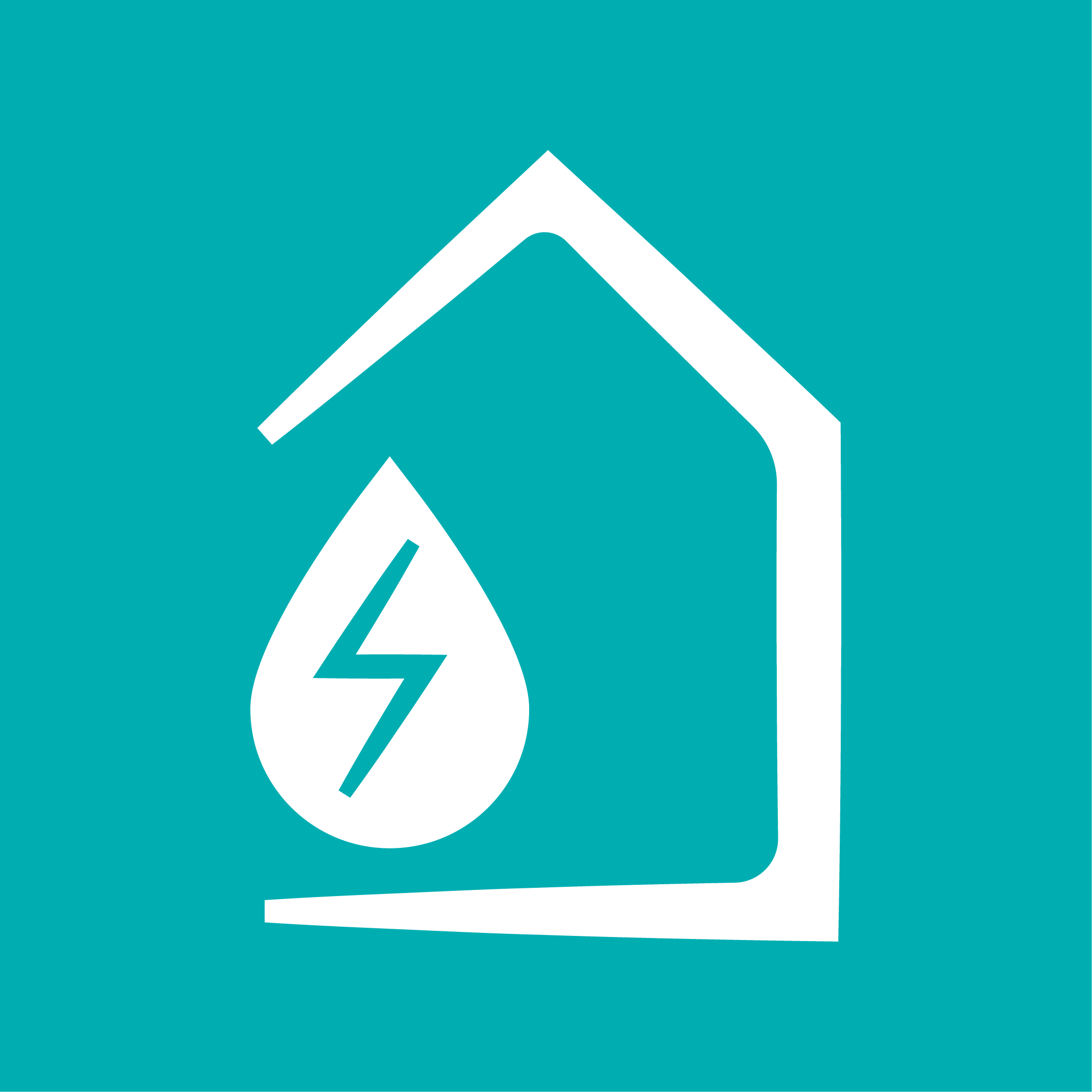 WatterSaver logo mark in white with light blue background.