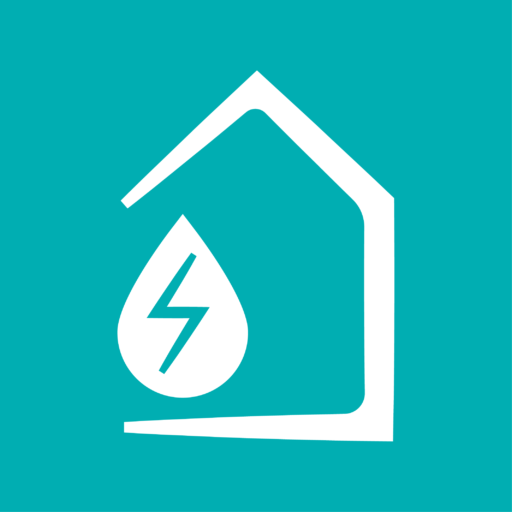 WatterSaver logo mark in white with light blue background.