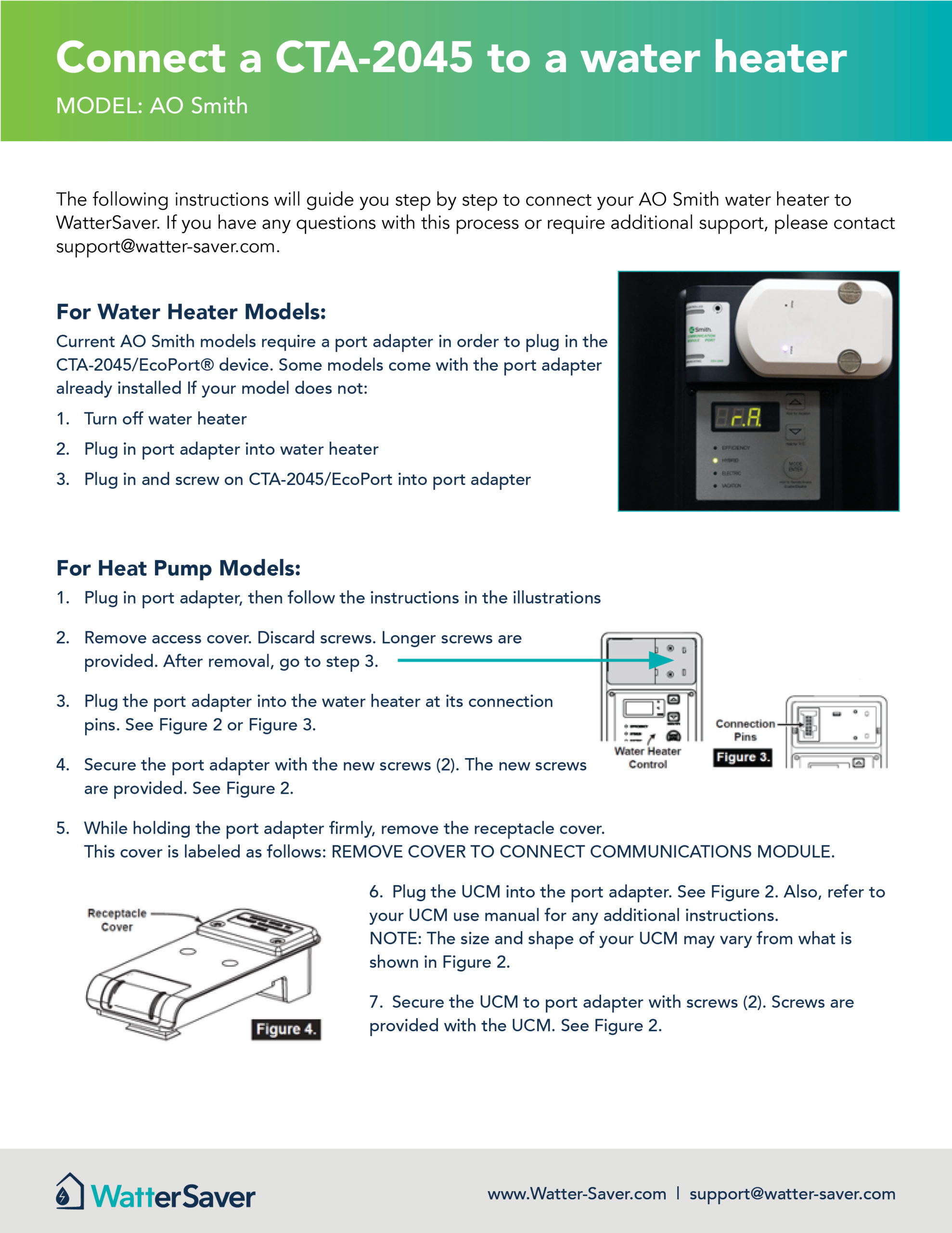 Instrucciones para calentadores de agua AO Smith