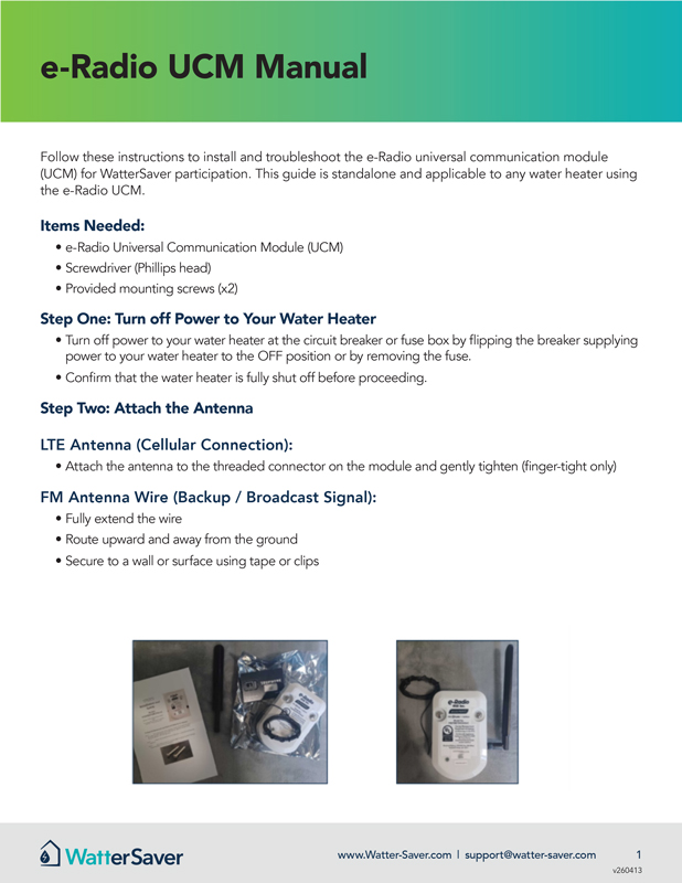 Rheem connection instructions